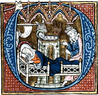 Nativité (enluminure du XIIIe s.)