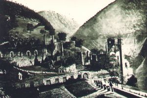 Les ruines de Bonneval en 1875